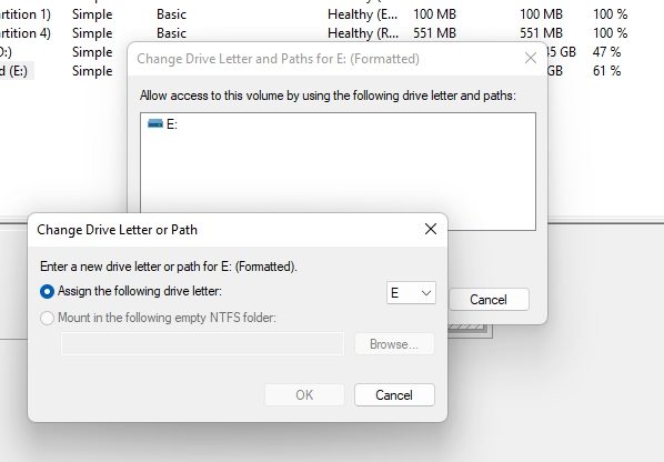 Assign New Drive Letter USB Windows