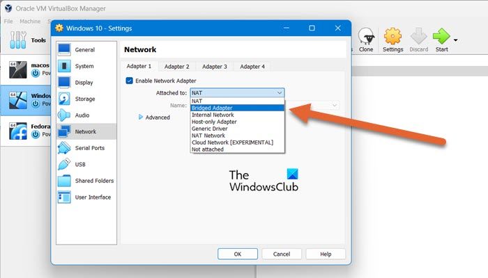 VirtuaBox Port forwarding