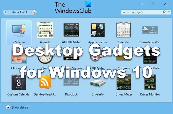 Desktop Gadgets for Windows 10