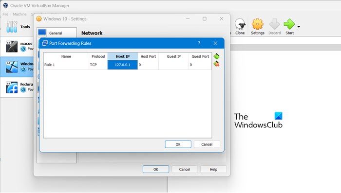 Forward Ports to a Virtual Machine 