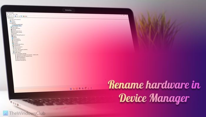 How to rename Hardware in Device Manager of Windows