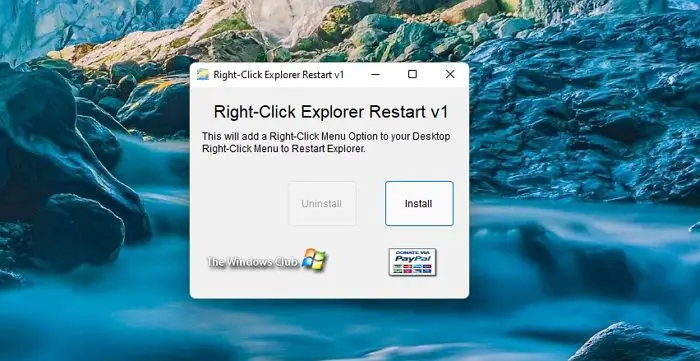 Restart File Explorer TWC