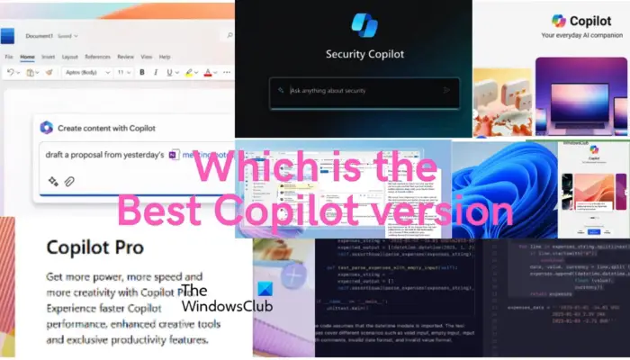 Best Copilot version