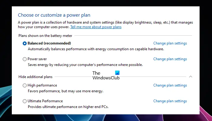 Backup restore default power plans