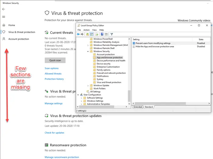 Enable Policy Settings Windows Security