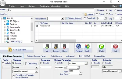 File Renamer Basic