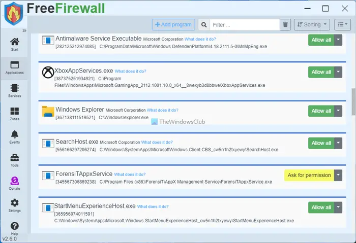 Free Firewall is a complete firewall solution for Windows PC