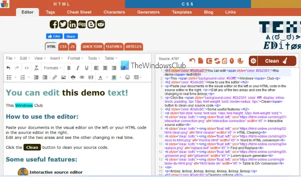 Online HTML Editor