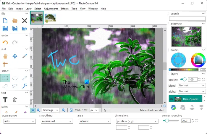 PhotoDemon portable image editor software