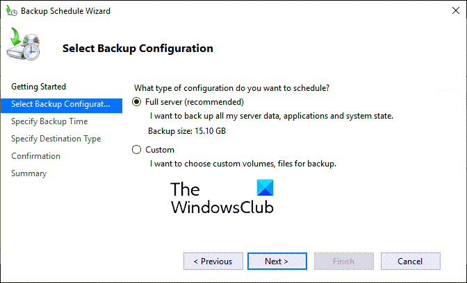 Windows Server Backup