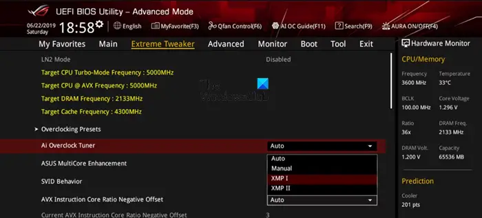 overclock RAM on Windows 11