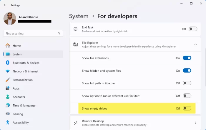 How to Show or Hide Empty Drives in Windows 11